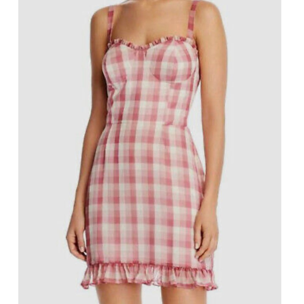 🍒WAYF Sweetheart Lockport Gingham Picnic Ruffle Dress